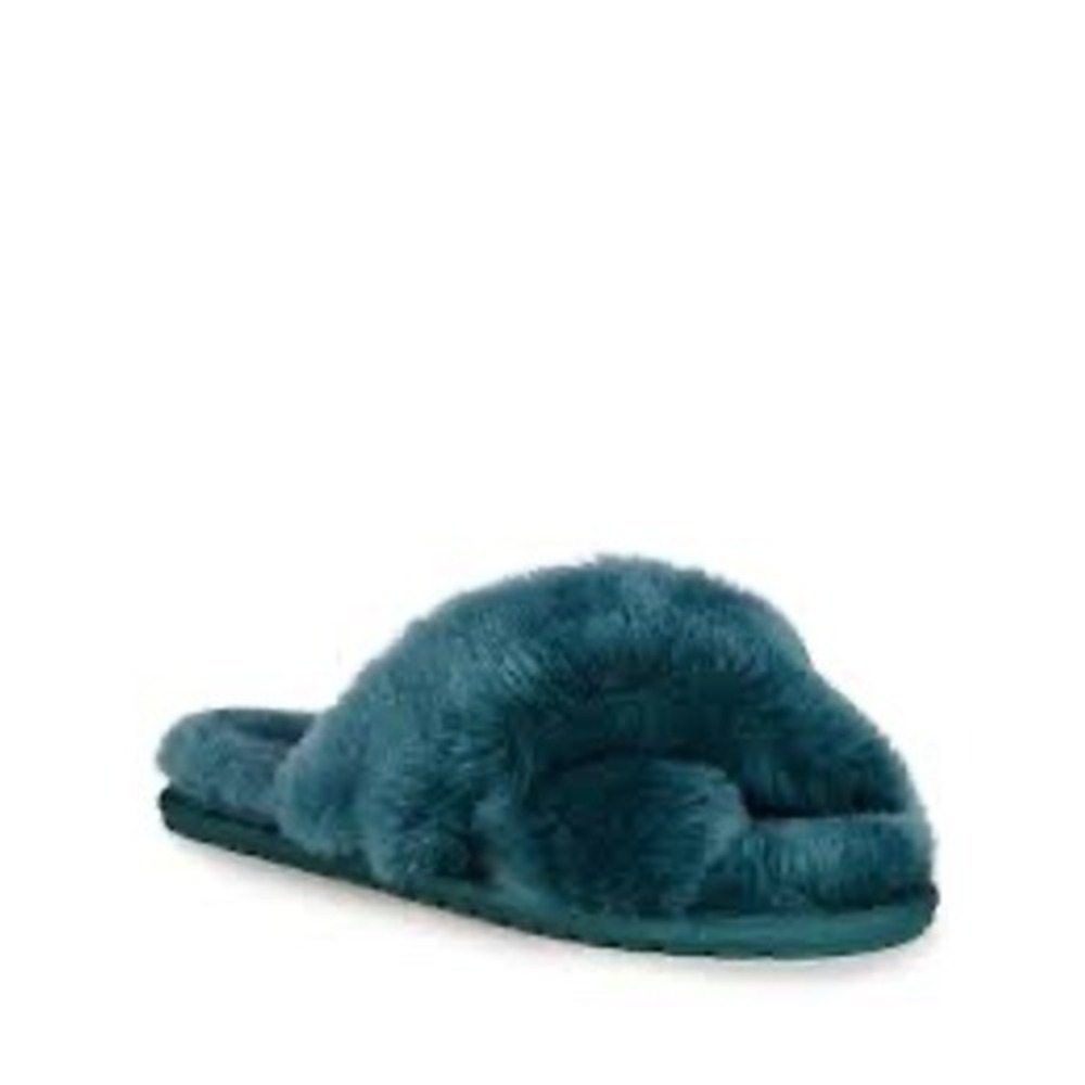 EMU‎ Australia Mayberry sheepskin slippers dark teal women's size 7 winter cozy